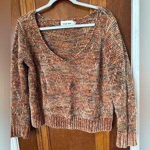 Line and Dot Space Dye cropped acrylic blend sweater, XS